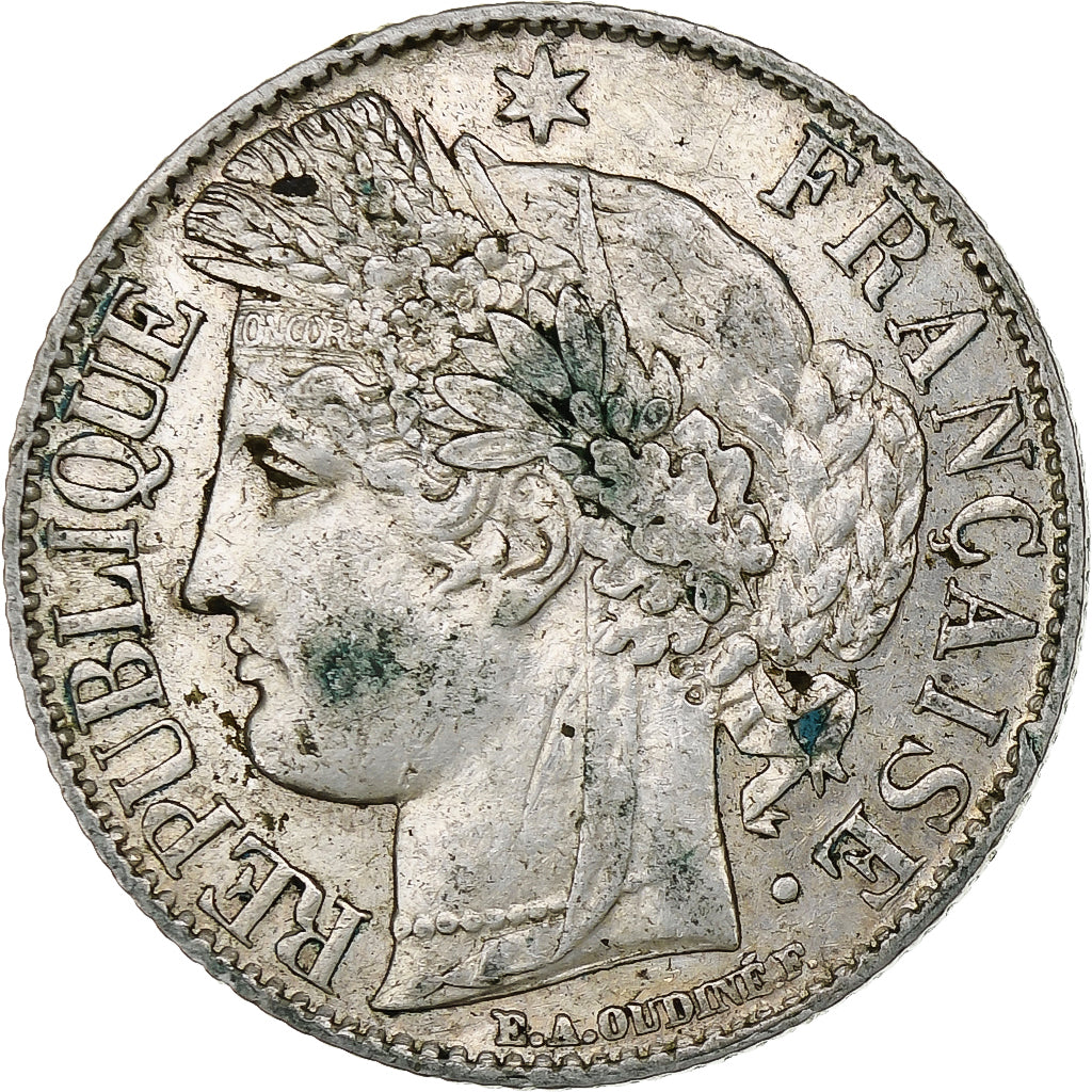 France, Franc, Cérès, 1888, Paris, Silver, EF(40-45), Gadoury:465a