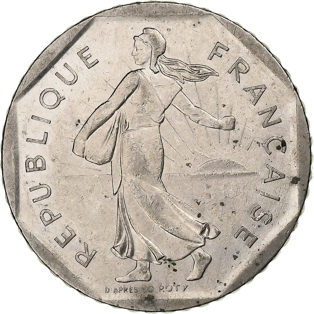 France, 2 Francs, Semeuse, 1984, Pessac, Nickel, MS(60-62), Gadoury:547