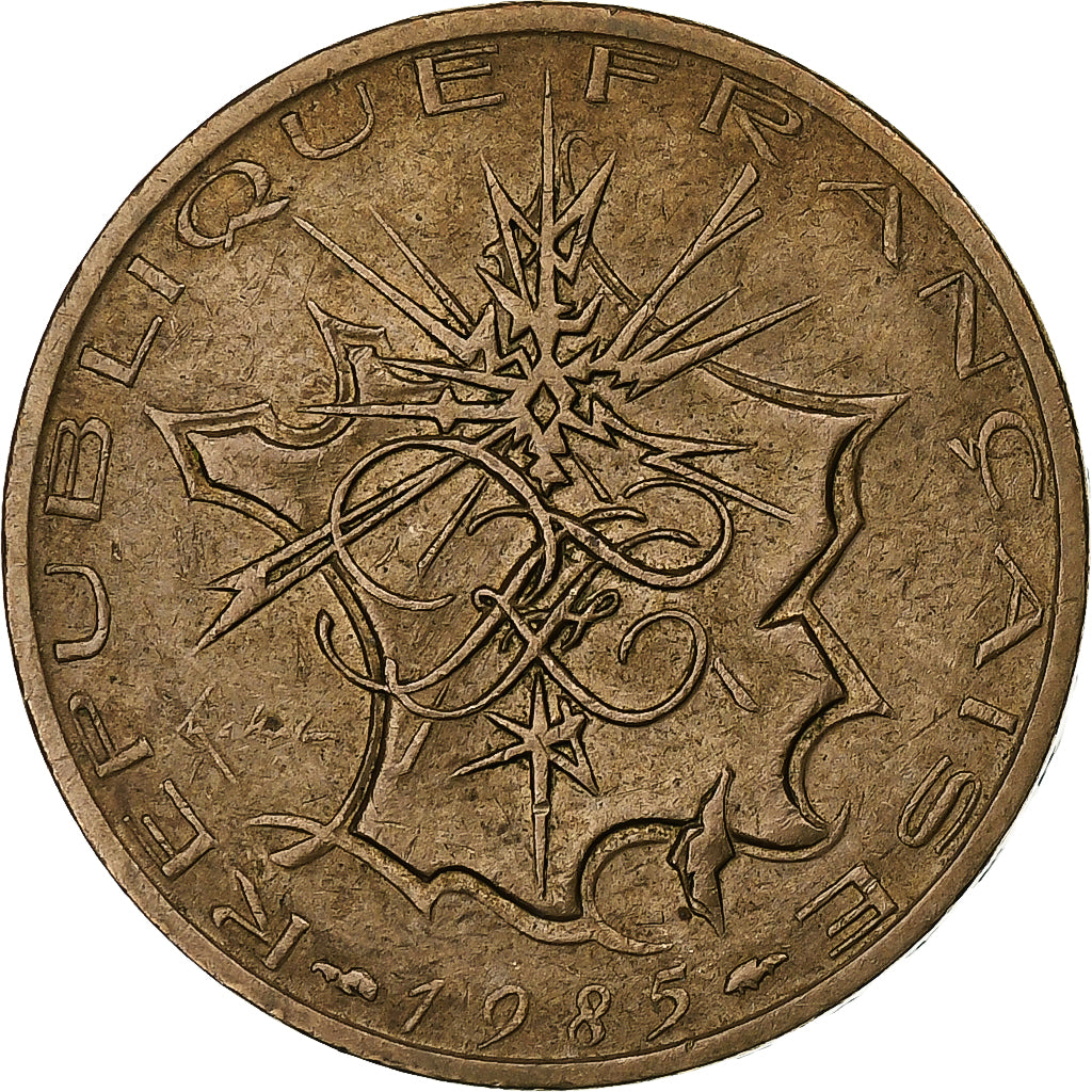 Frankreich, 10 Francs, Mathieu, 1985, Pessac, Copper-nickel Aluminium, SS+