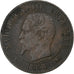 Francia, Napoleon III, 2 Centimes, 1854, Lyon, Bronzo, MB+, Gadoury:103