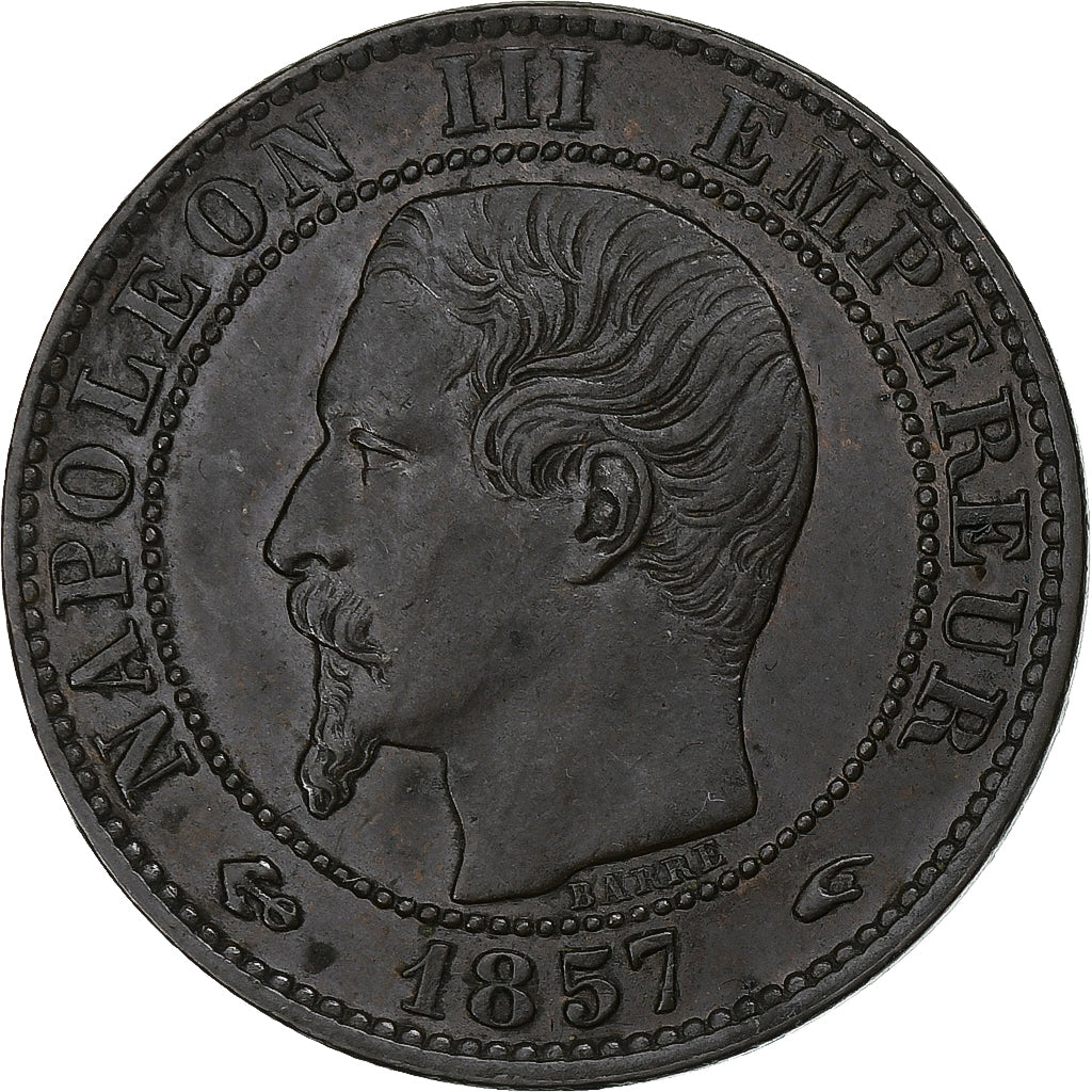 Frankreich, Napoleon III, 5 Centimes, 1857, Paris, Bronze, VZ, Gadoury:152