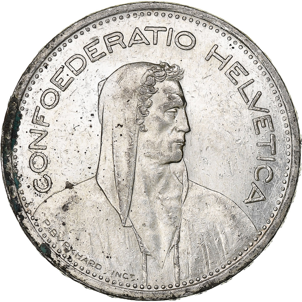 Switzerland, 5 Francs, Herdsman, 1954, Bern, Silver, VF(30-35), KM:40