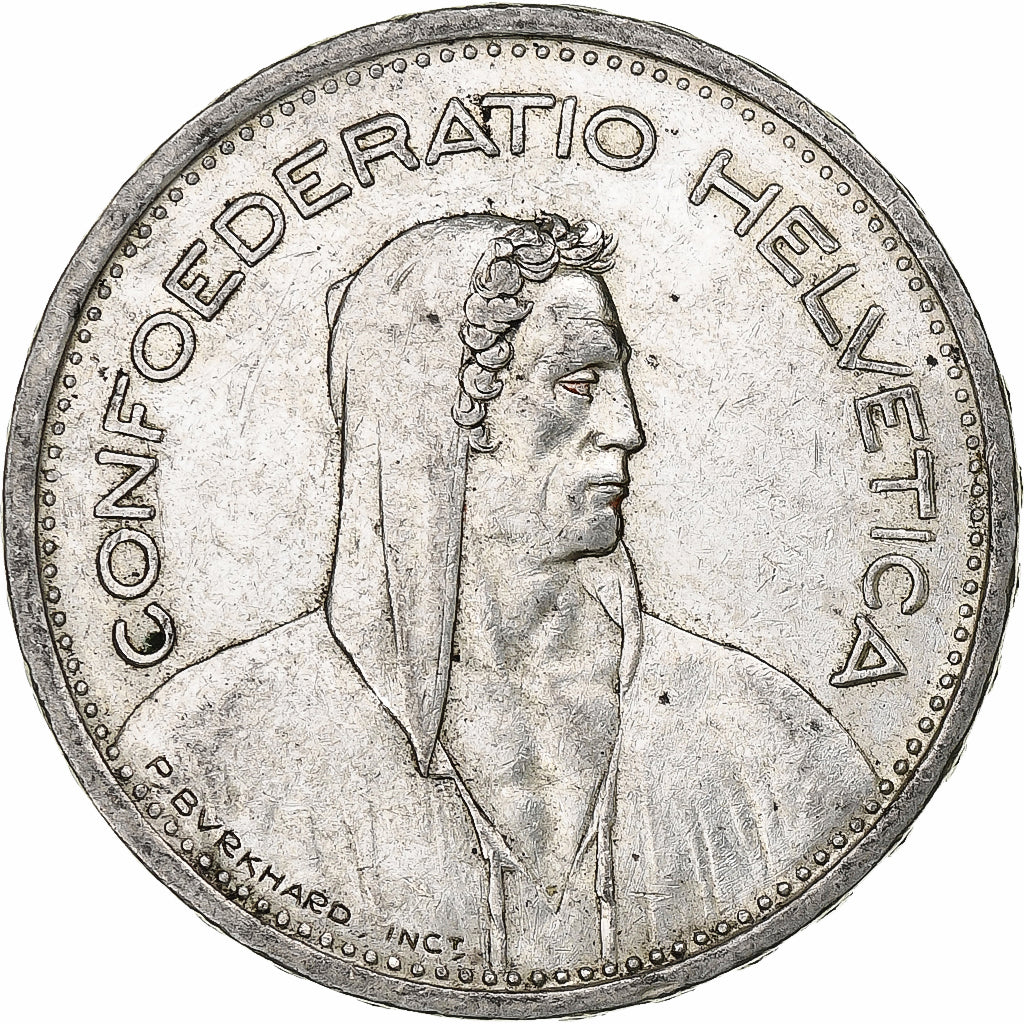 Switzerland, 5 Francs, Herdsman, 1954, Bern, Silver, EF(40-45), KM:40