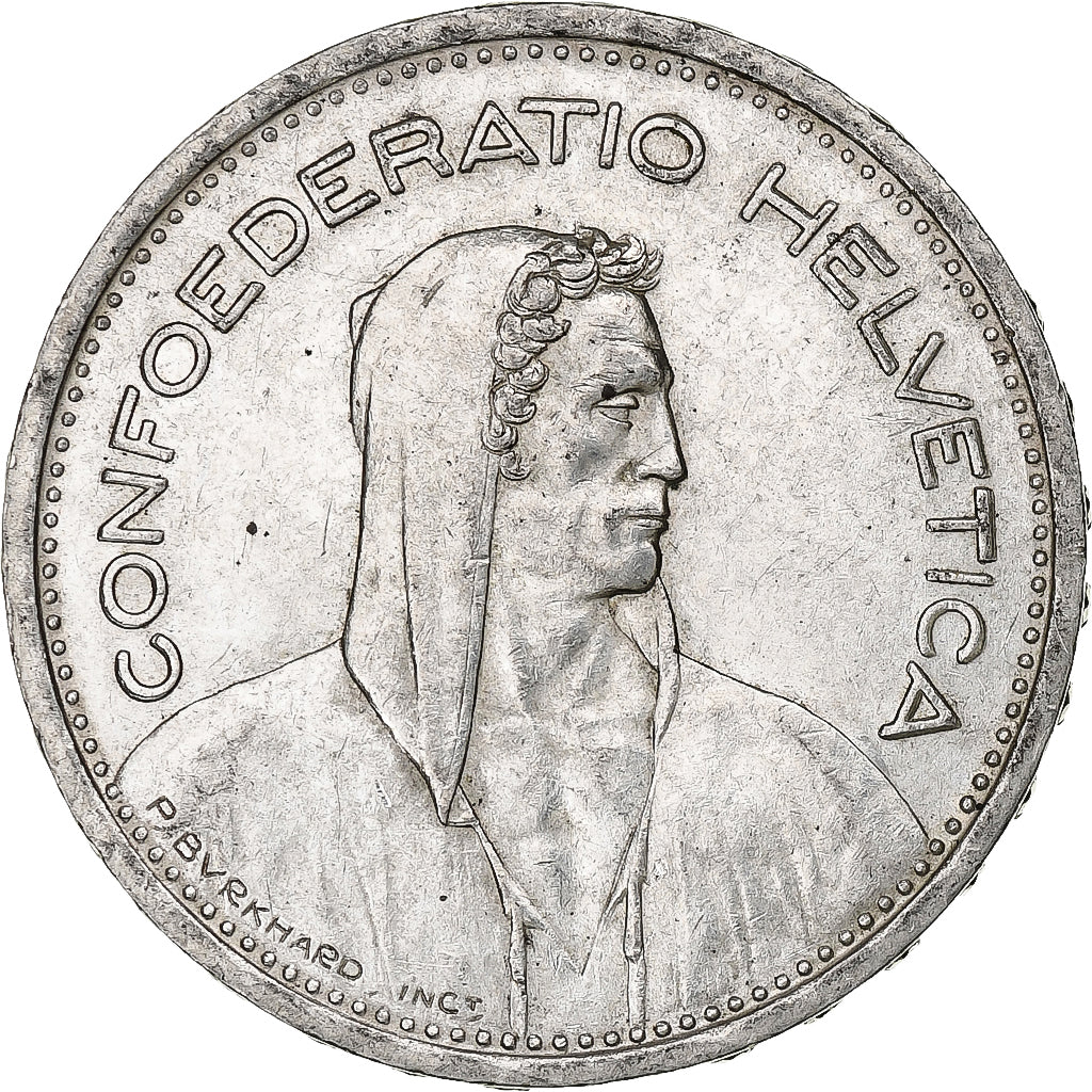 Switzerland, 5 Francs, Herdsman, 1954, Bern, Silver, EF(40-45), KM:40