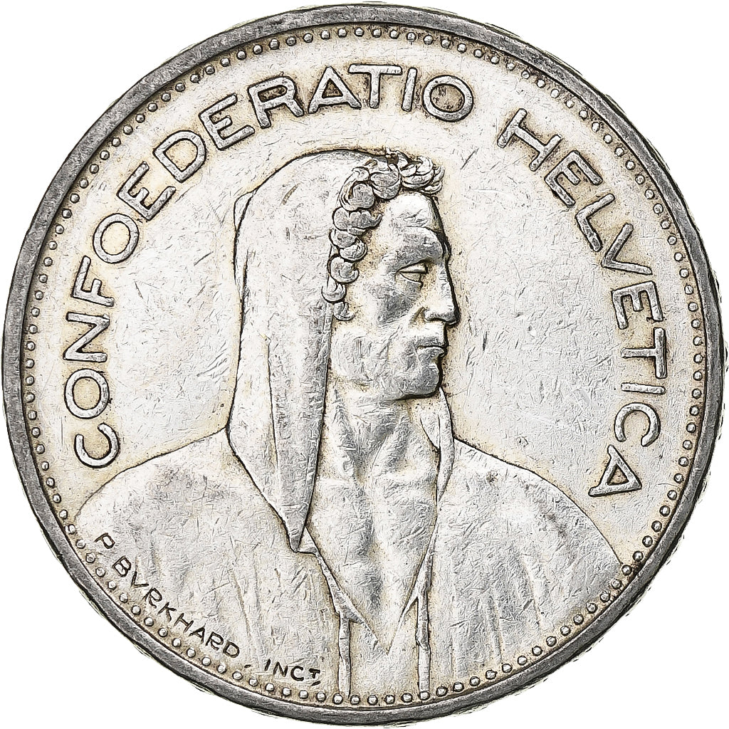 Switzerland, 5 Francs, Herdsman, 1940, Bern, Silver, VF(30-35), KM:40