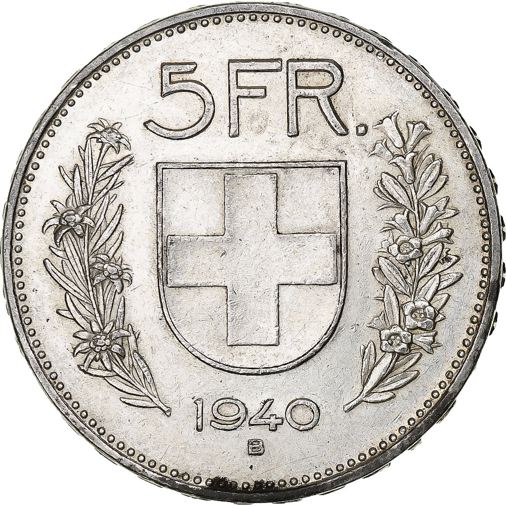 Switzerland, 5 Francs, Herdsman, 1940, Bern, Silver, VF(30-35), KM:40