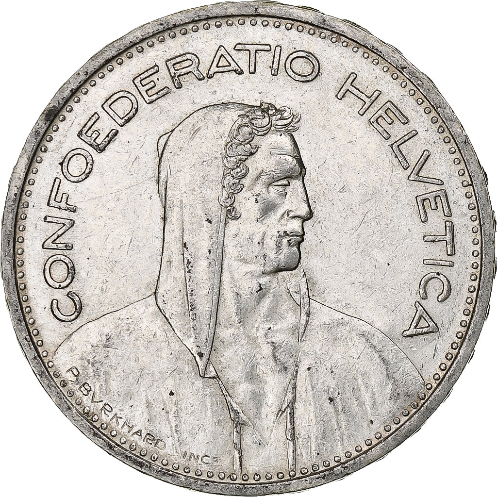 Switzerland, 5 Francs, Herdsman, 1952, Bern, Silver, VF(30-35), KM:40