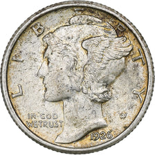 États-Unis, Dime, Mercury Dime, 1926, Philadelphie, Argent, TTB+, KM:140