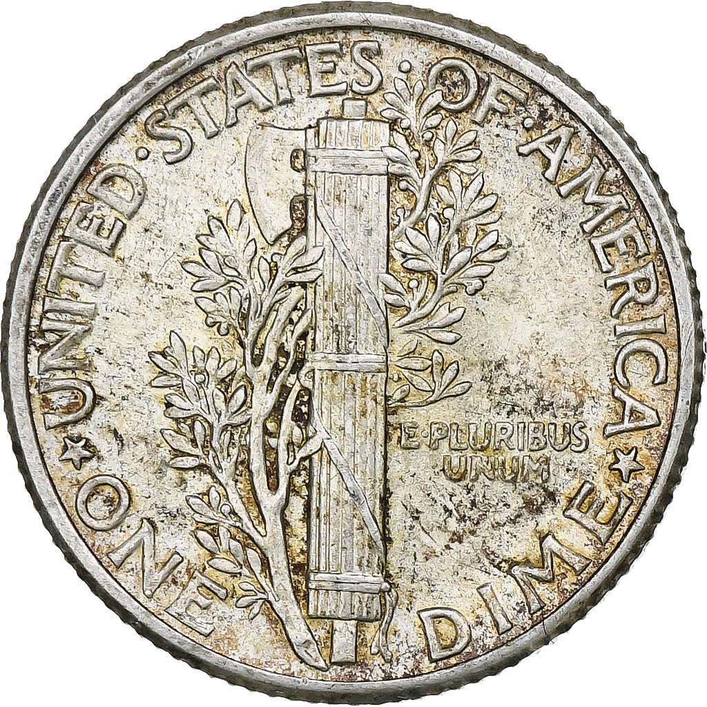 États-Unis, Dime, Mercury Dime, 1926, Philadelphie, Argent, TTB+, KM:140