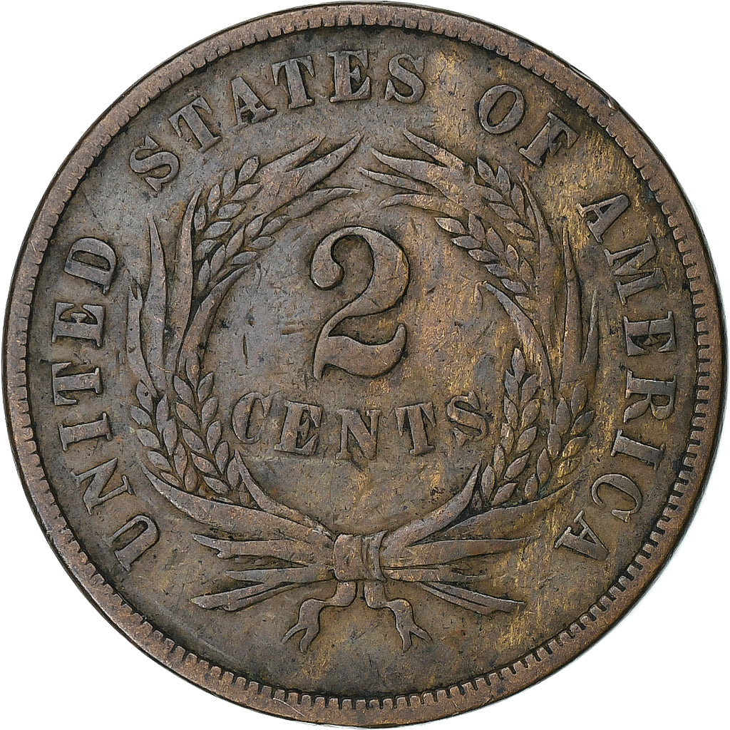 United States, 2 Cents, Union Shield, 1867, Philadelphia, Bronze, VF(20-25)