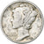 États-Unis, Dime, Mercury Dime, 1942, Denver, Argent, TB+, KM:140