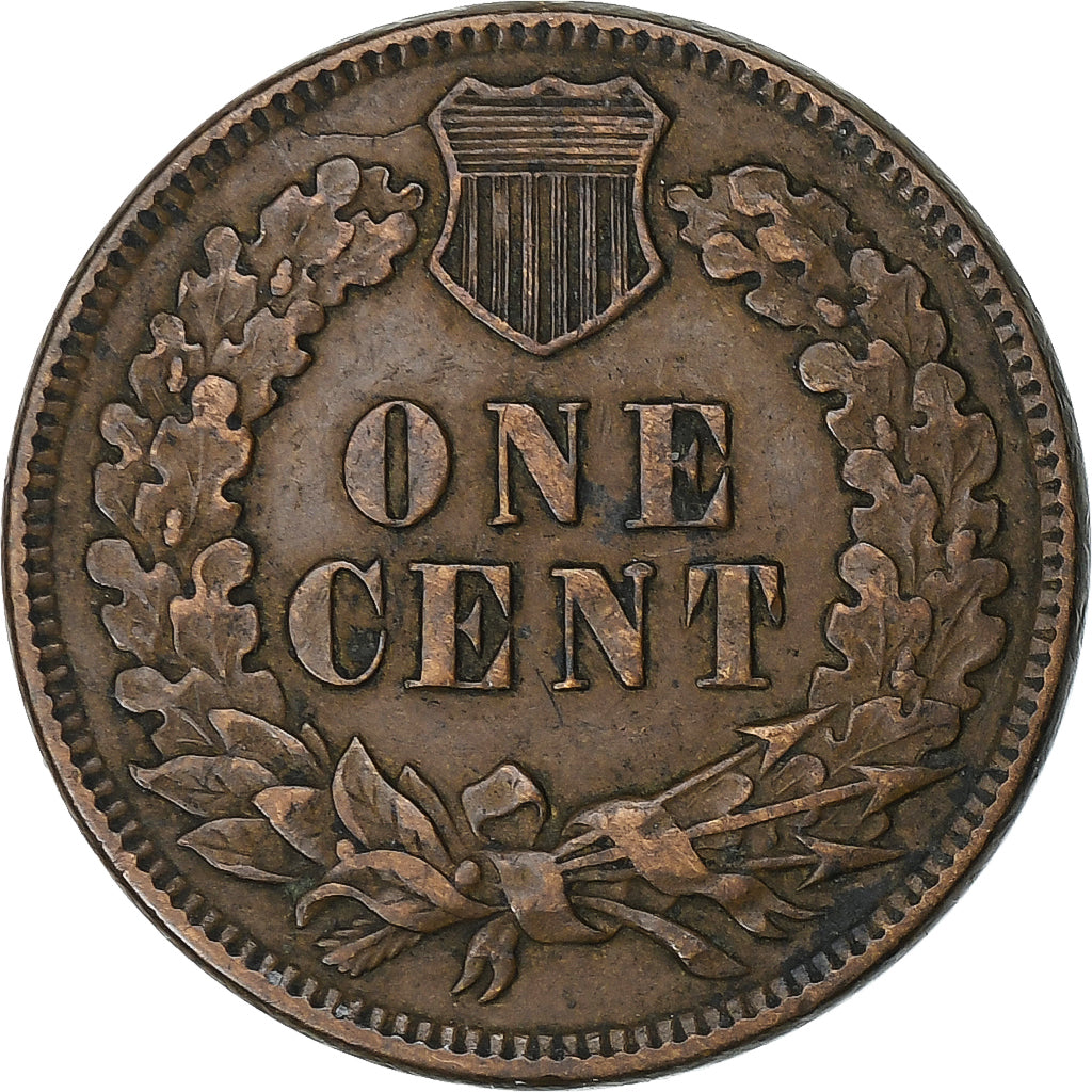 Estados Unidos, Cent, Indian Head, 1874, Philadelphia, Bronce, BC+, KM:90a
