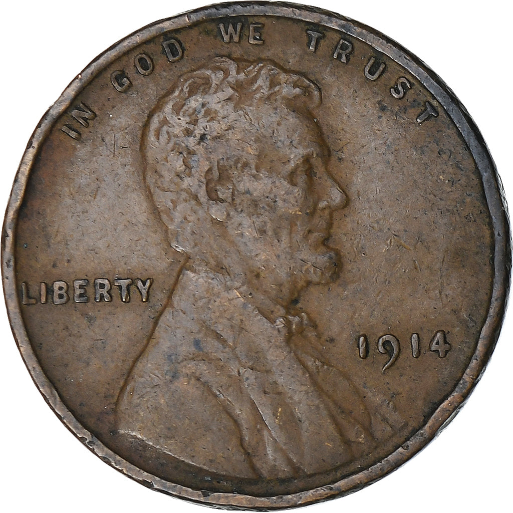 United States, Cent, Lincoln Cent, 1914, Philadelphia, Bronze, VF(30-35)