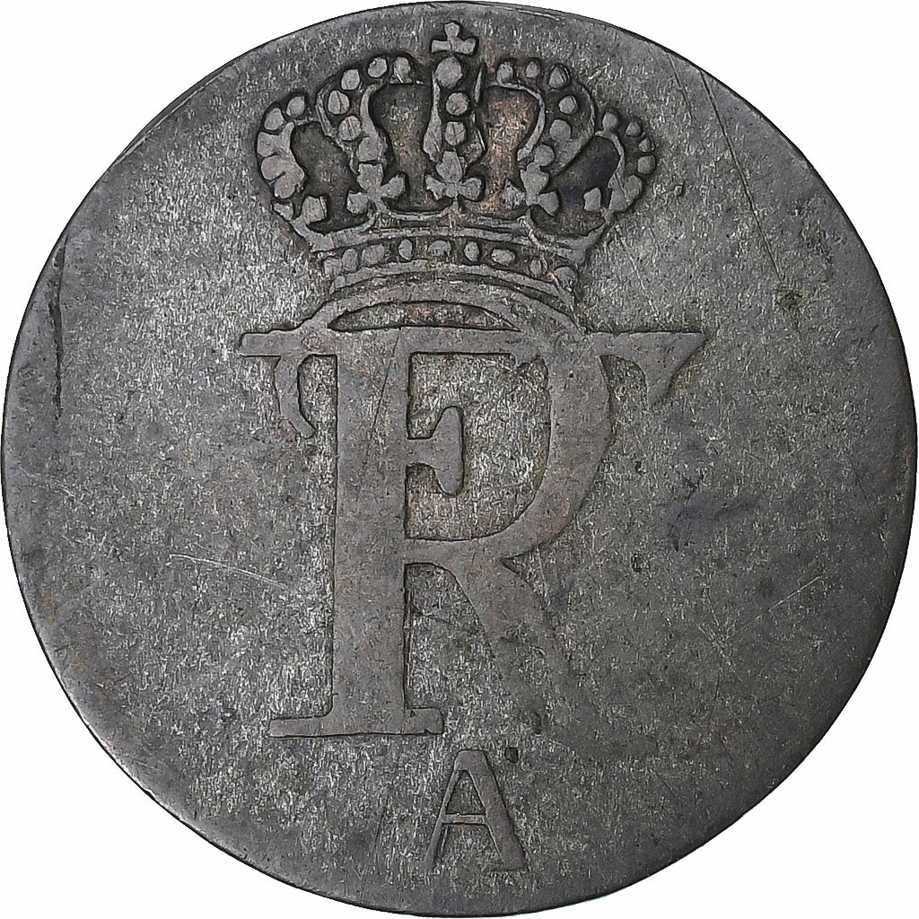 Etats allemands, PRUSSIA, Friedrich II, 1/48 Thaler, 1777, Berlin, Billon, TB