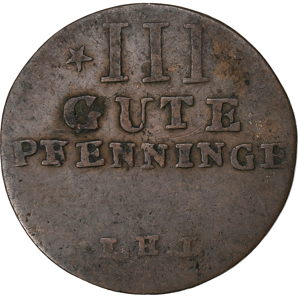 German States, MECKLENBURG-STRELITZ, Adolph Friedrich IV, 3 Pfennig, 1766