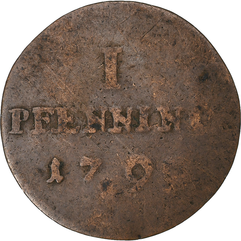Etats allemands, MUNSTER, Pfenning, 1790, Cuivre, B+, KM:450