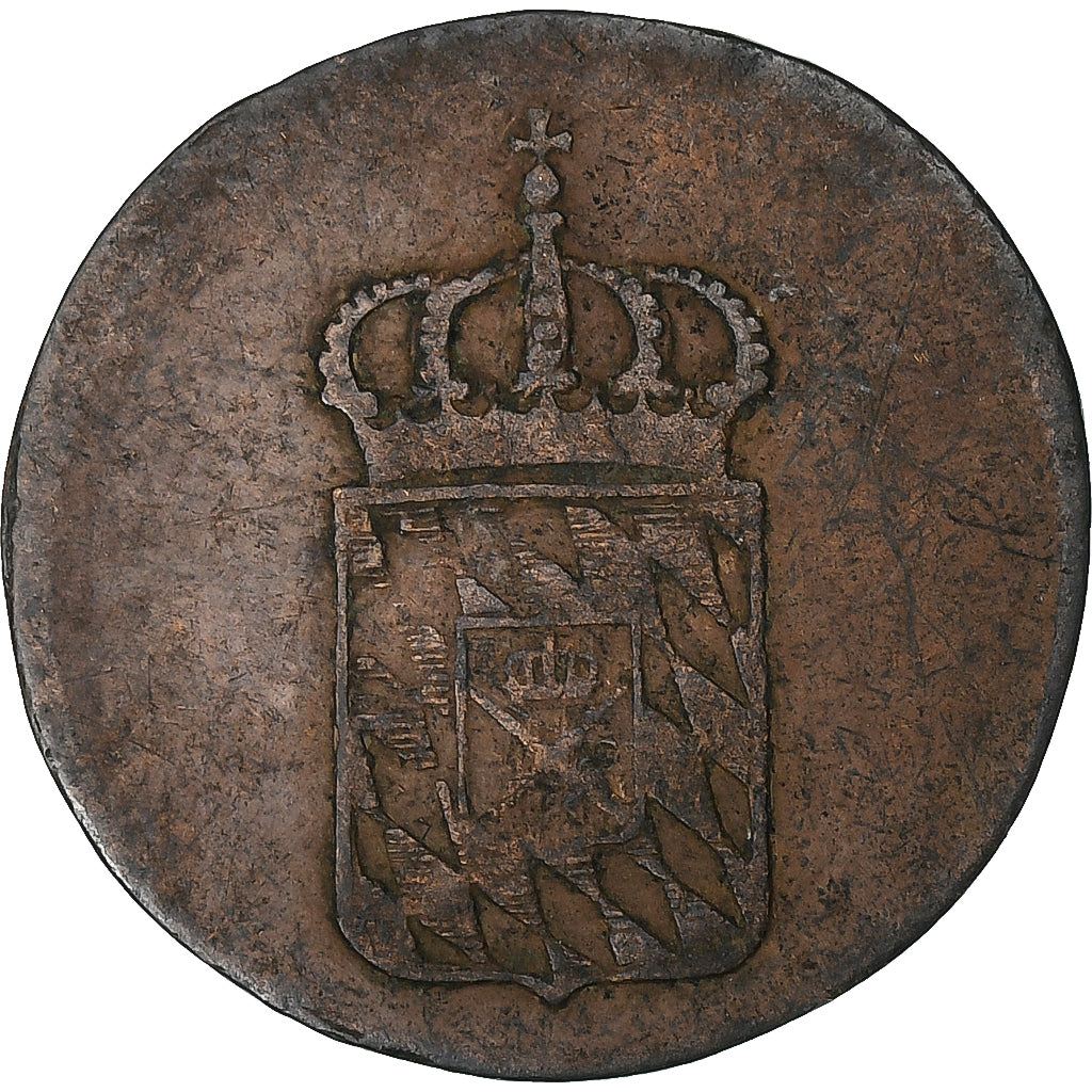 Deutsch Staaten, BAVARIA, Maximilian IV, Josef, Pfennig, 1816, Kupfer, S, KM:680