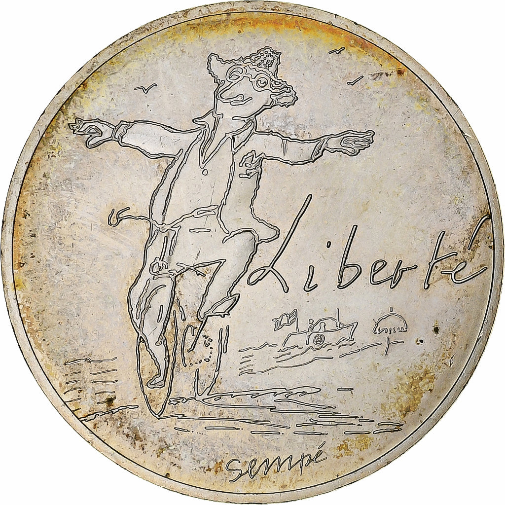 França, 10 Euro, Sempé - Été - Liberté, 2014, Pessac, Lingote, AU(55-58)