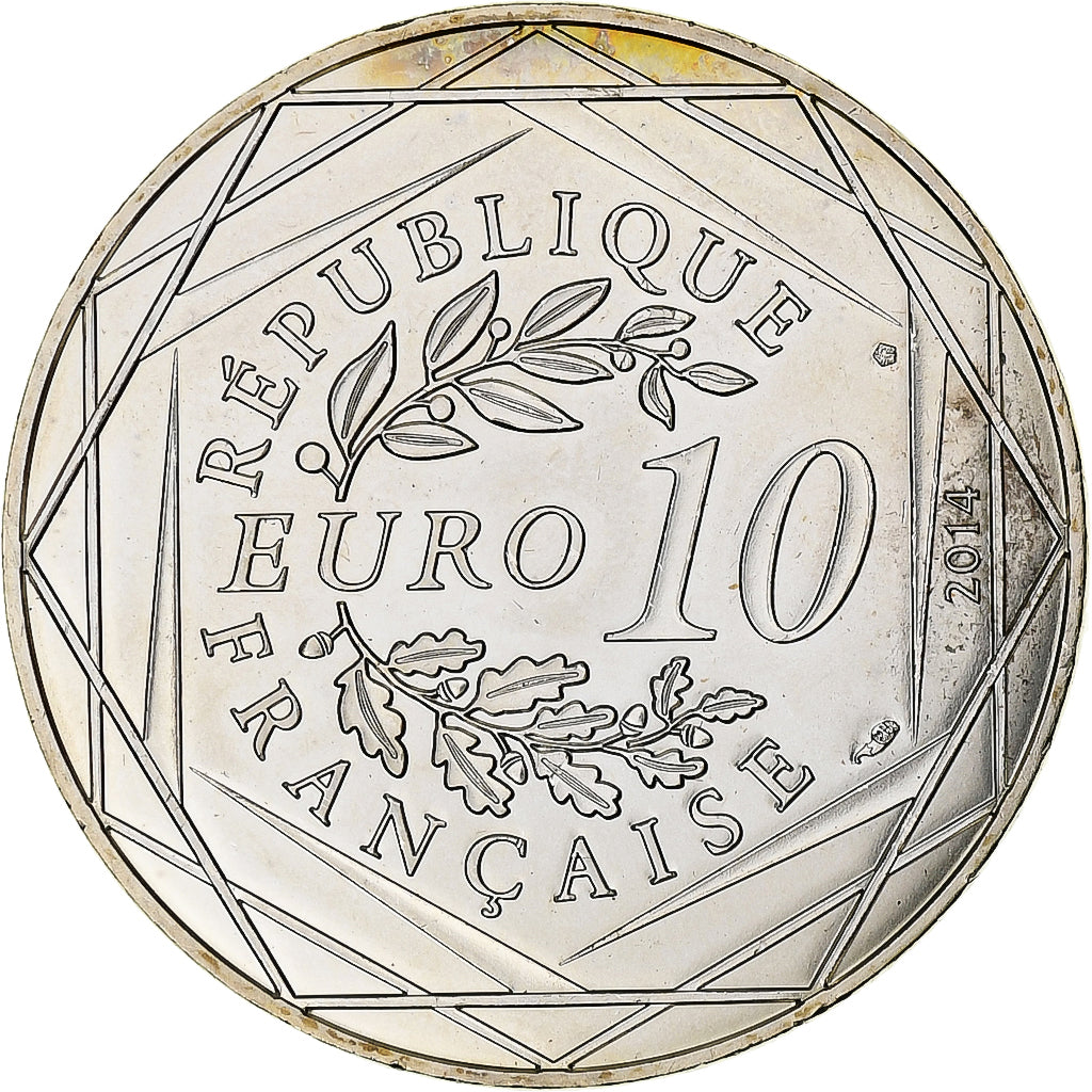França, 10 Euro, Sempé - Été - Liberté, 2014, Pessac, Lingote, AU(55-58)