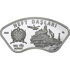 Azerbejdżan, 500 Manat, Neft Daşlari, 2023, Silver plated copper-nickel