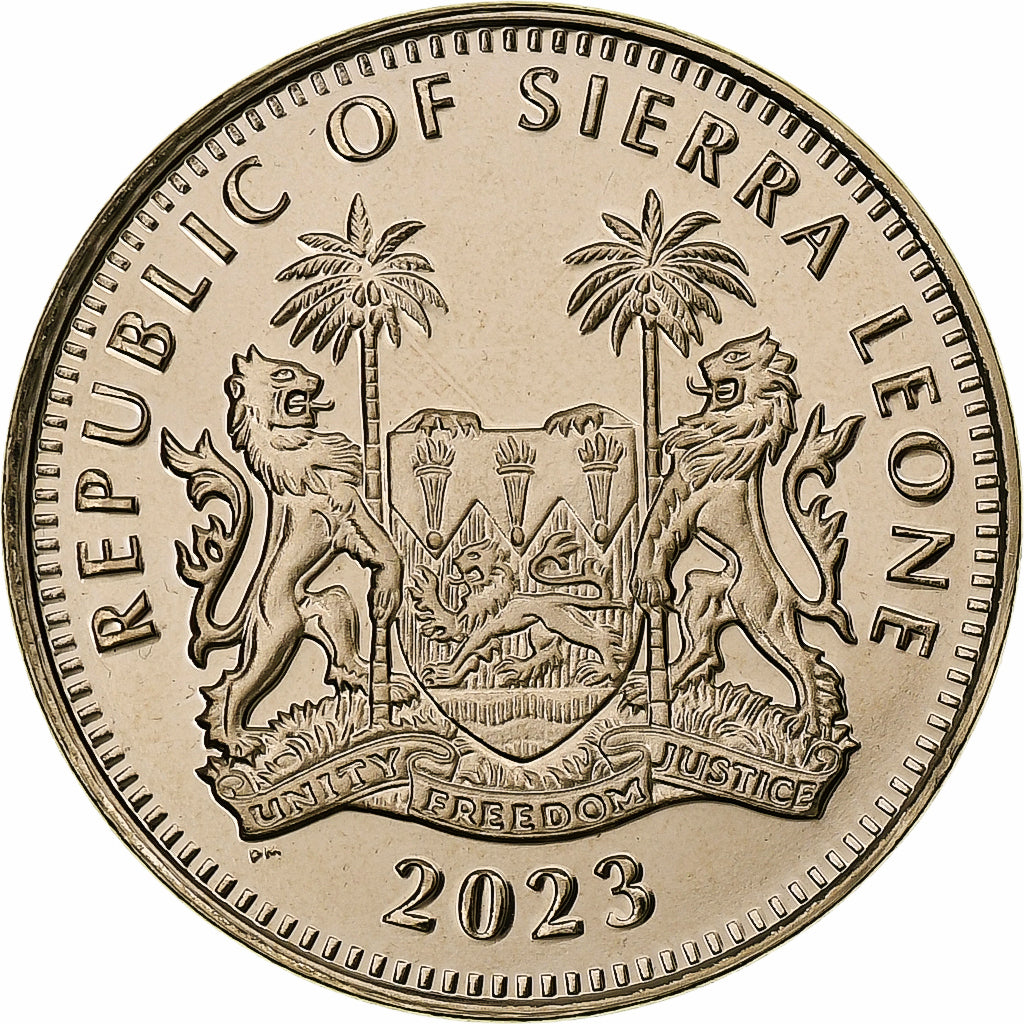 Sierra Leone, Dollar, Giraffe, African Animal Mask, 2023, Pobjoy Mint, Virenium