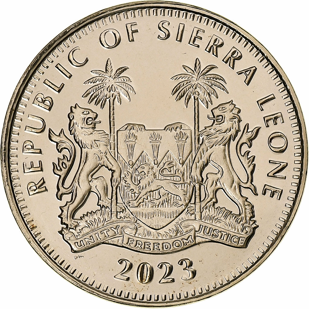 Sierra Leone, Dollar, Giraffe, African Animal Mask, 2023, Pobjoy Mint, Virenium