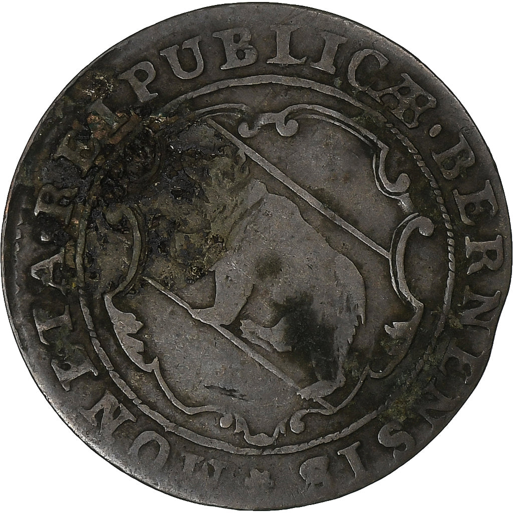 SWISS CANTONS, BERN, 1/2 Batzen, 1718, Bern, Billon, VF(30-35), KM:91