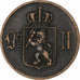 Norvegia, Oscar II, 5 Öre, 1875, Bronzo, MB+, KM:349