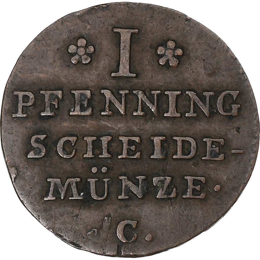 Deutsch Staaten, HANNOVER, George III, Pfenning, 1820, Clausthal, Kupfer, SS