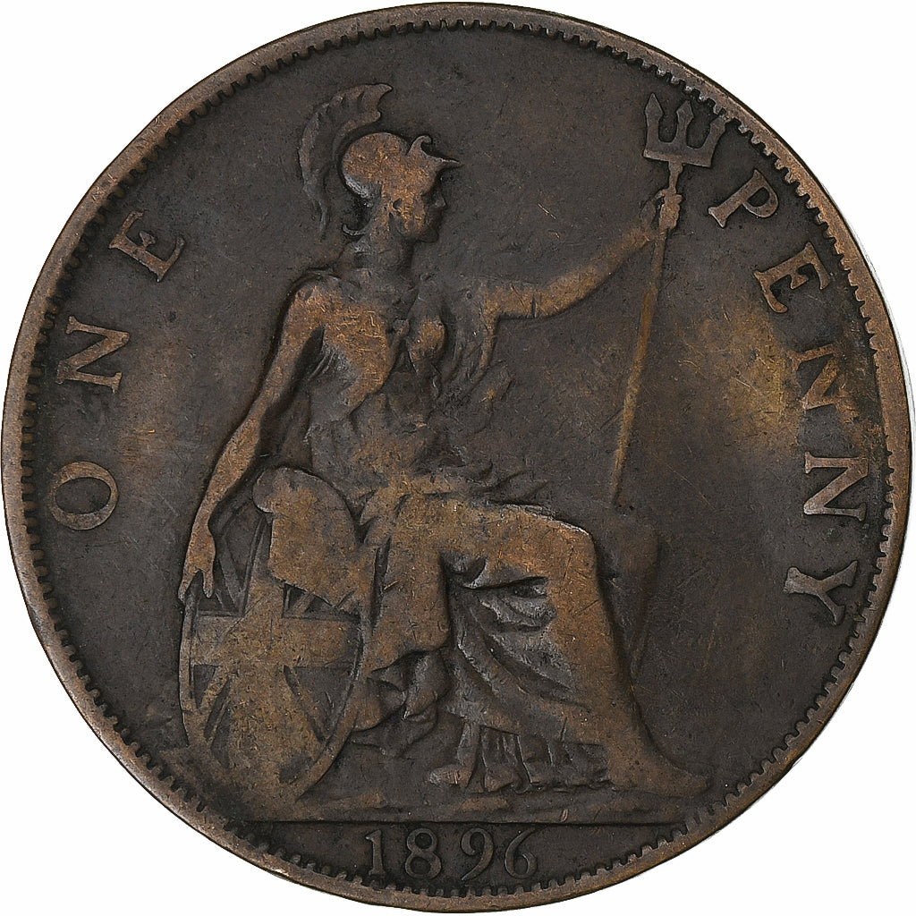 Verenigd Koninkrijk, Victoria, Penny, 1896, London, Bronzen, FR, KM:790