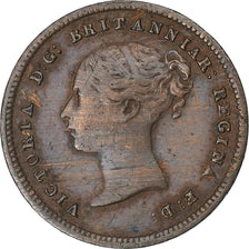 Regno Unito, Victoria, 1/2 Farthing, 1843, London, Rame, BB+, KM:738