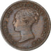 Reino Unido, Victoria, 1/2 Farthing, 1843, London, Cobre, MBC+, KM:738