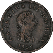 United Kingdom, George III, 1/2 Penny, 1807, Soho Mint, Copper, EF(40-45)