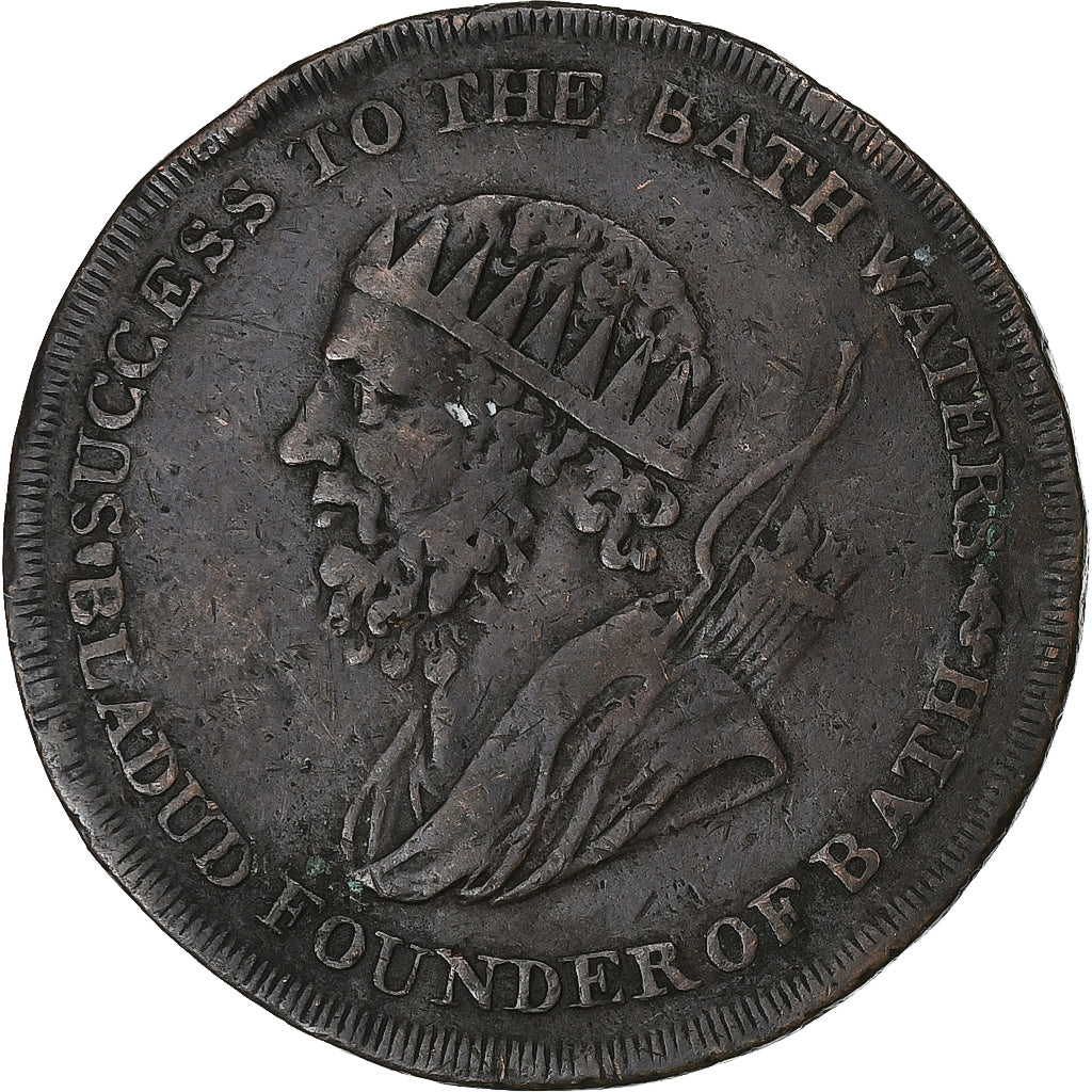 United Kingdom, Halfpenny Token, Somerset - Bath, 1795, Copper, EF(40-45)