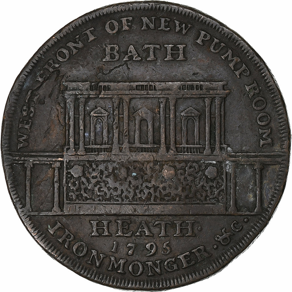 United Kingdom, Halfpenny Token, Somerset - Bath, 1795, Copper, EF(40-45)