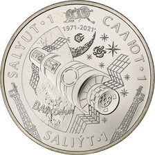 Cazaquistão, 100 Tenge, Salyut-1, 2021, Kazakhstan Mint, Cobre-níquel, MS(63)