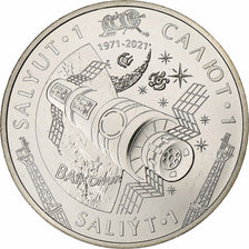 Kazajistán, 100 Tenge, Salyut-1, 2021, Kazakhstan Mint, Cobre - níquel, SC