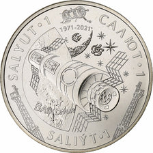 Kazakhstan, 100 Tenge, Salyut-1, 2021, Kazakhstan Mint, Copper-nickel, MS(63)