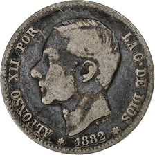Spain, Alfonso XII, Peseta, 1882, Madrid, Silver, VF(30-35), KM:686