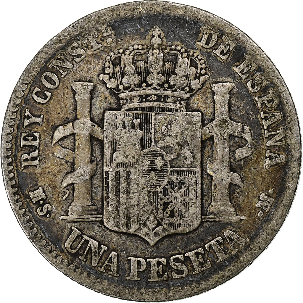 Spain, Alfonso XII, Peseta, 1882, Madrid, Silver, VF(30-35), KM:686