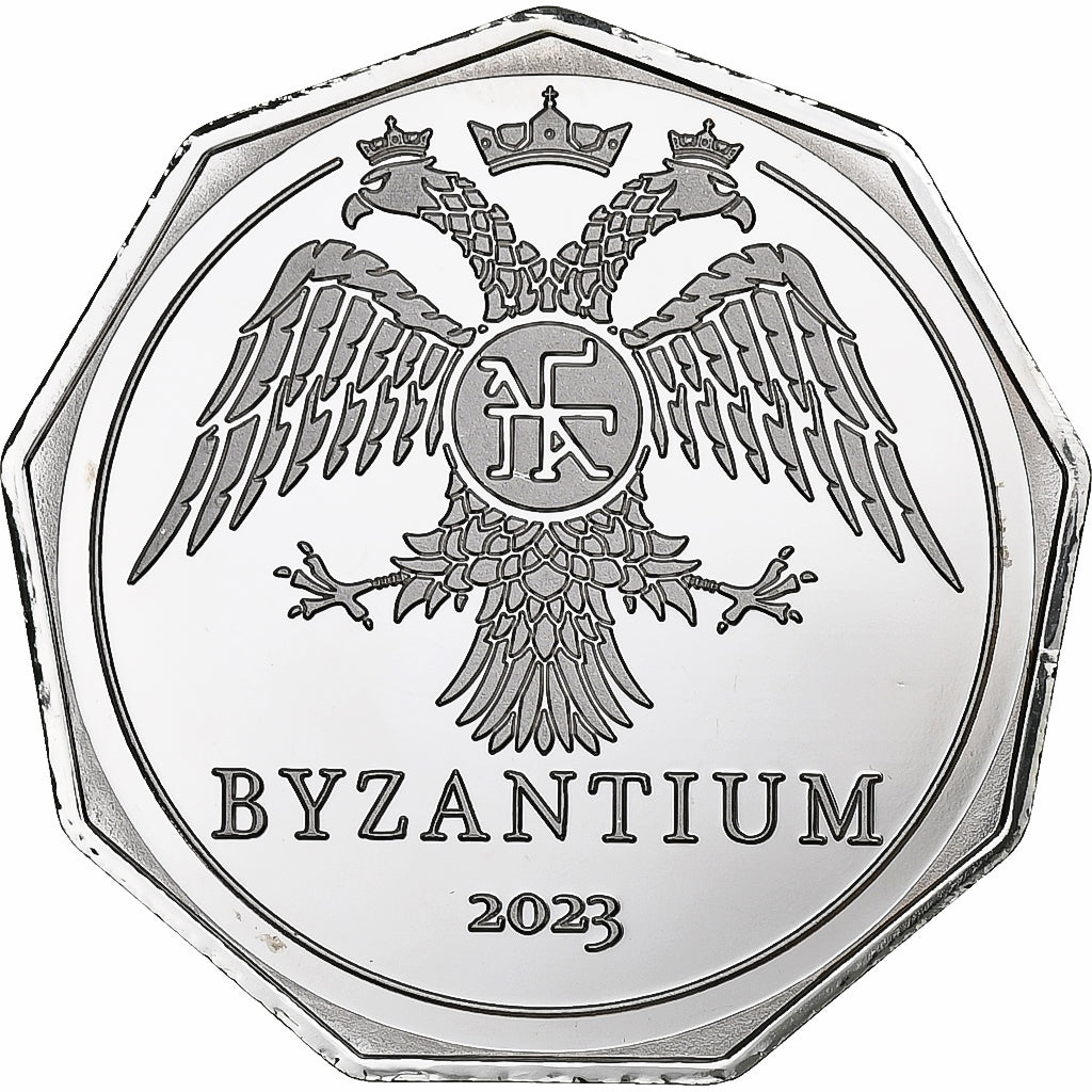 Turkey, 1/2 follis, Byzantium, 2023, Silver plated copper-nickel, MS(65-70)