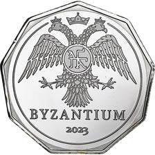 Turkey, 1/2 follis, Byzantium, 2023, Silver plated copper-nickel, MS(65-70)