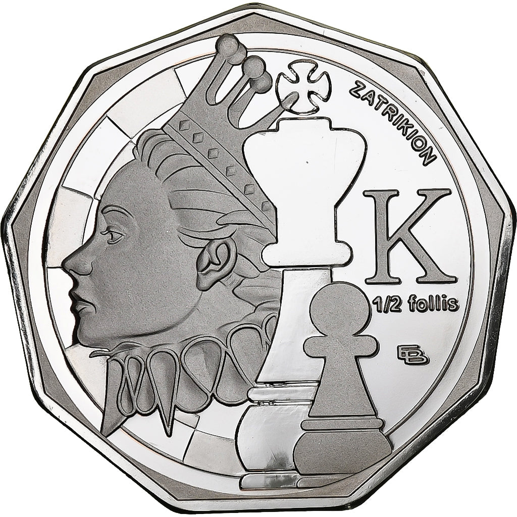 Turquía, 1/2 follis, Byzantium, 2023, Silver plated copper-nickel, FDC