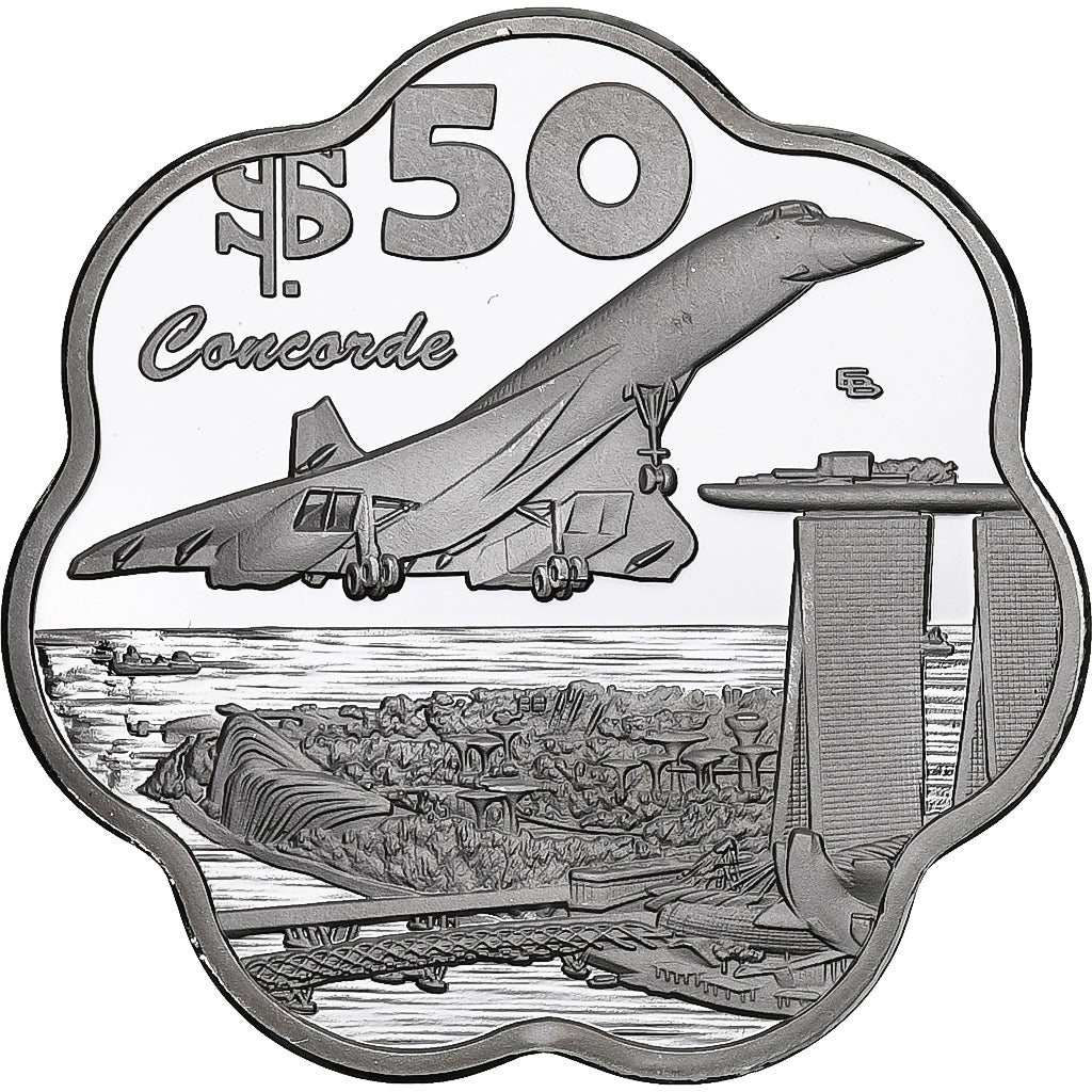 Singapore, 50 Dollars, Sentosa Island, 2023, Silver plated copper-nickel