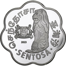 Singapore, 50 Dollars, Sentosa Island, 2023, Silver plated copper-nickel