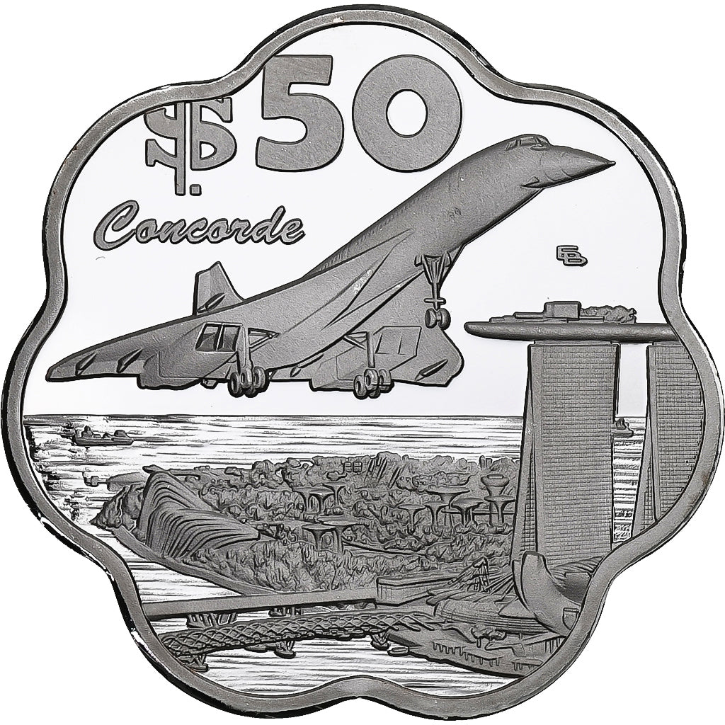 Singapore, 50 Dollars, Sentosa Island, 2023, Silver plated copper-nickel