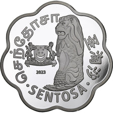 Singapura, 50 Dollars, Sentosa Island, 2023, Silver plated copper-nickel