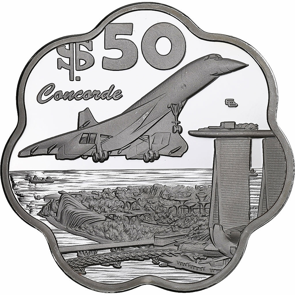 Singapore, 50 Dollars, Sentosa Island, 2023, Silver plated copper-nickel