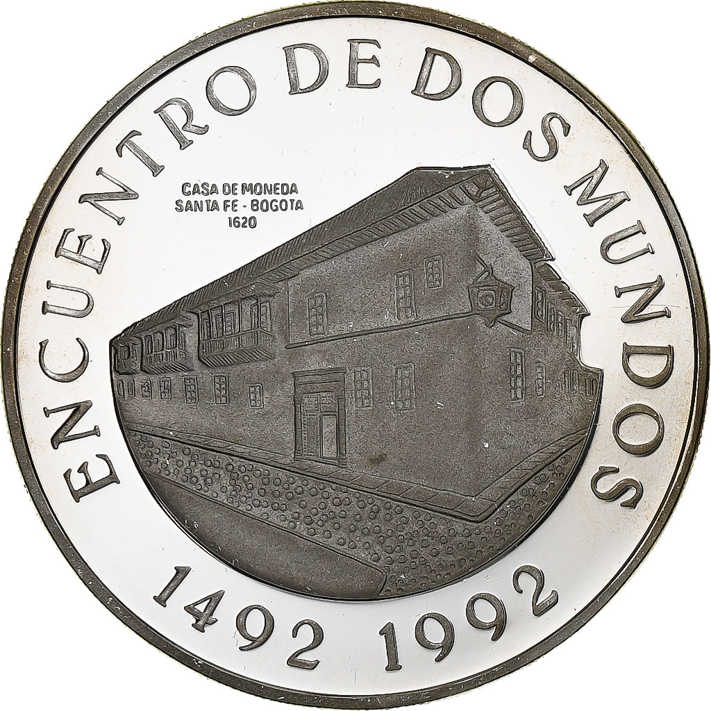 Colombia, 10000 Pesos, Ibero-American Series, 1991, Silver, MS(65-70), KM:284