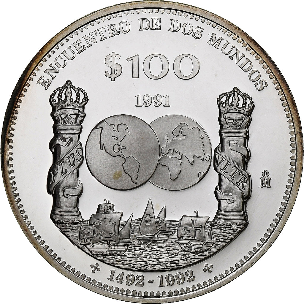 Mexico, 100 Pesos, Ibero-American Series, 1991, Mexico, Silver, MS(65-70)
